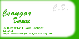 csongor damm business card